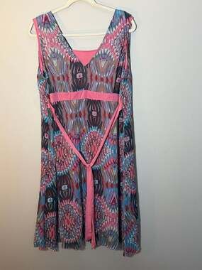 Dynashape Sleeveless Abstract Print Dress Size XL
